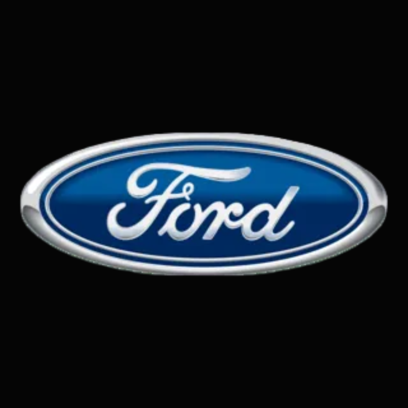 Ford logo on a black background