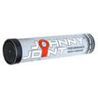 Tube of Johnny Joint Performance Moly Grease shown on a white background.