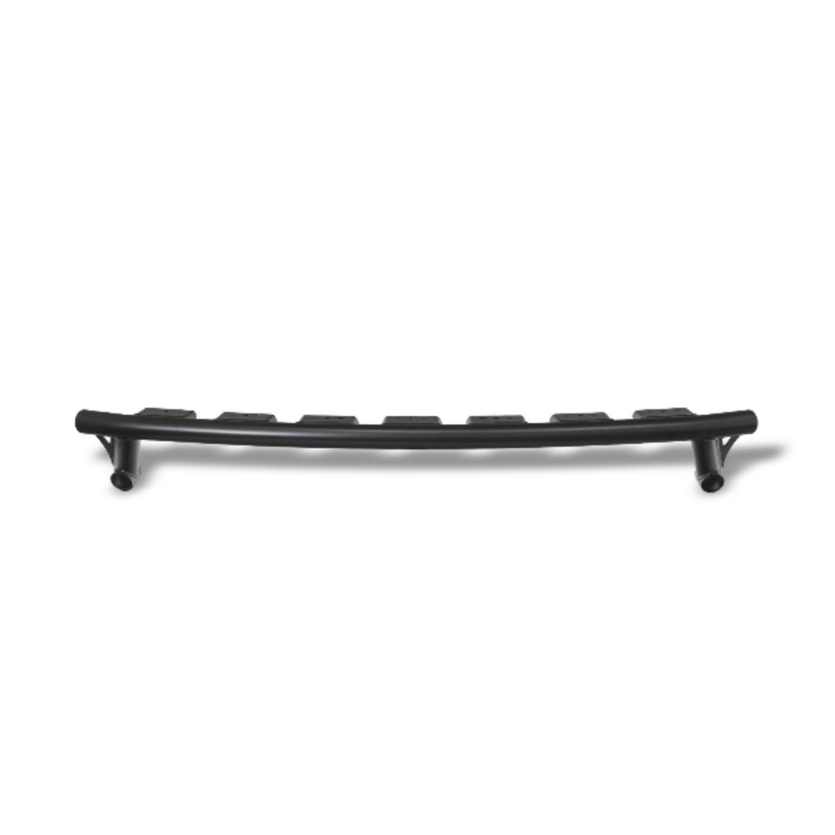 Black curved Lewis Built Performance APEX Ford Super Duty bumper light mount with mounting points, shown against a plain white background.